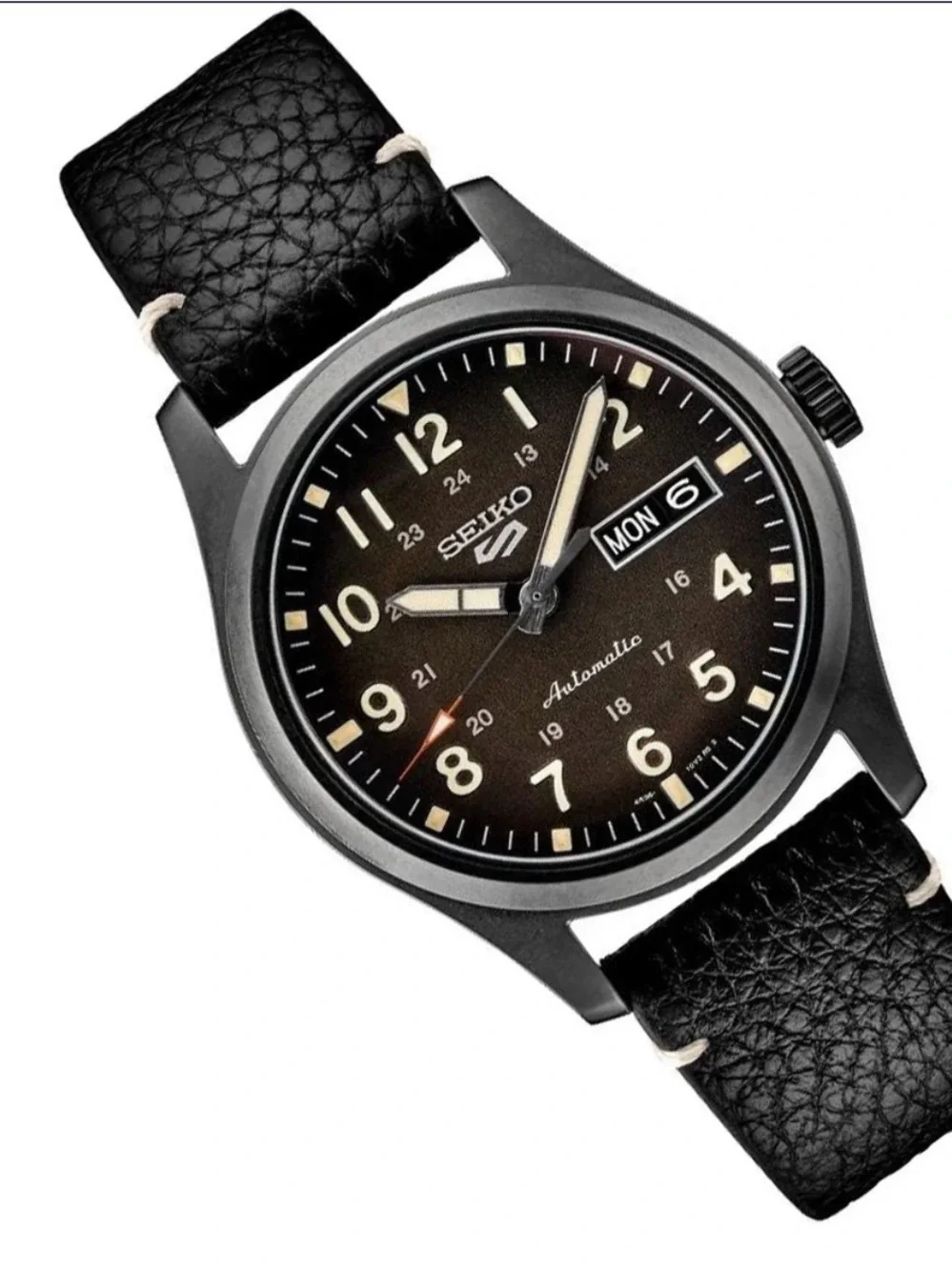 SEIKO 5 FIELD SPECIALIST STYLE SRPG41K1 BROWN DIAL LEATHER WATCH
